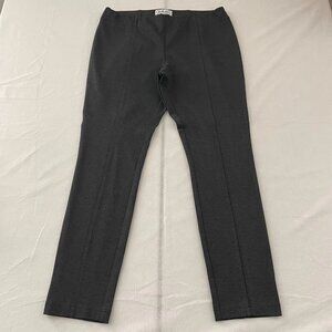 JoAnn's Womens Heather Charcoal Comfy Stretch Pull On Ponte Slim Leg Pants Sz 14